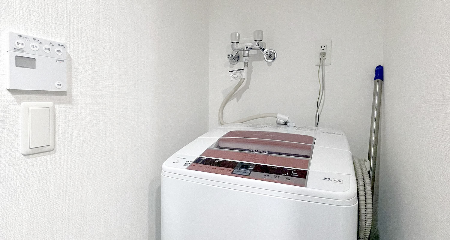 熊本市中央区マンション・プレミスト大江本町の洗濯機給湯